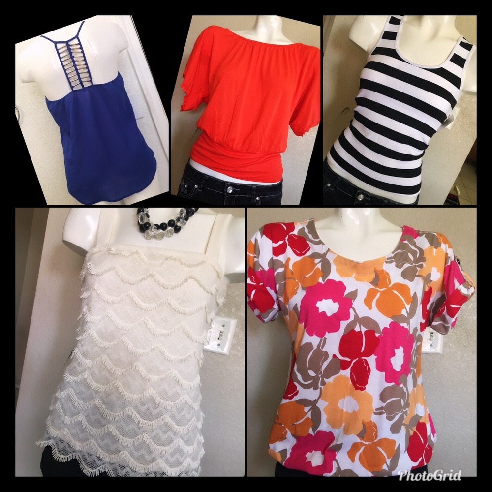 Bundle up! 5 Tops size S! All-in-one!